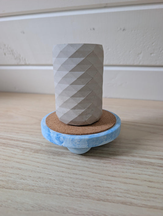 Marbled Candle Pedestal