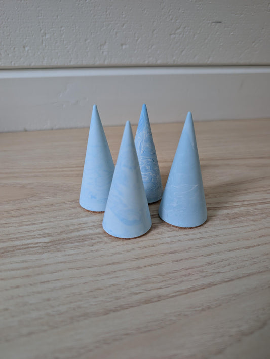 Marbled Blue and White Ring Cone Holder