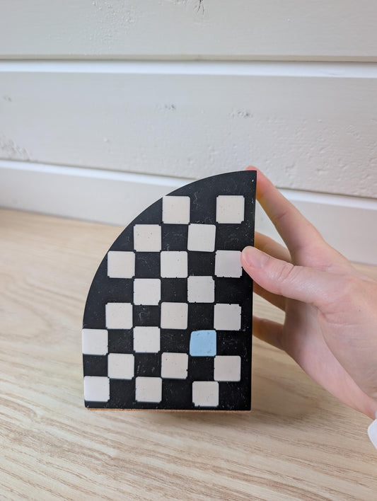 Checker & Terrazzo Maximalist Bookend