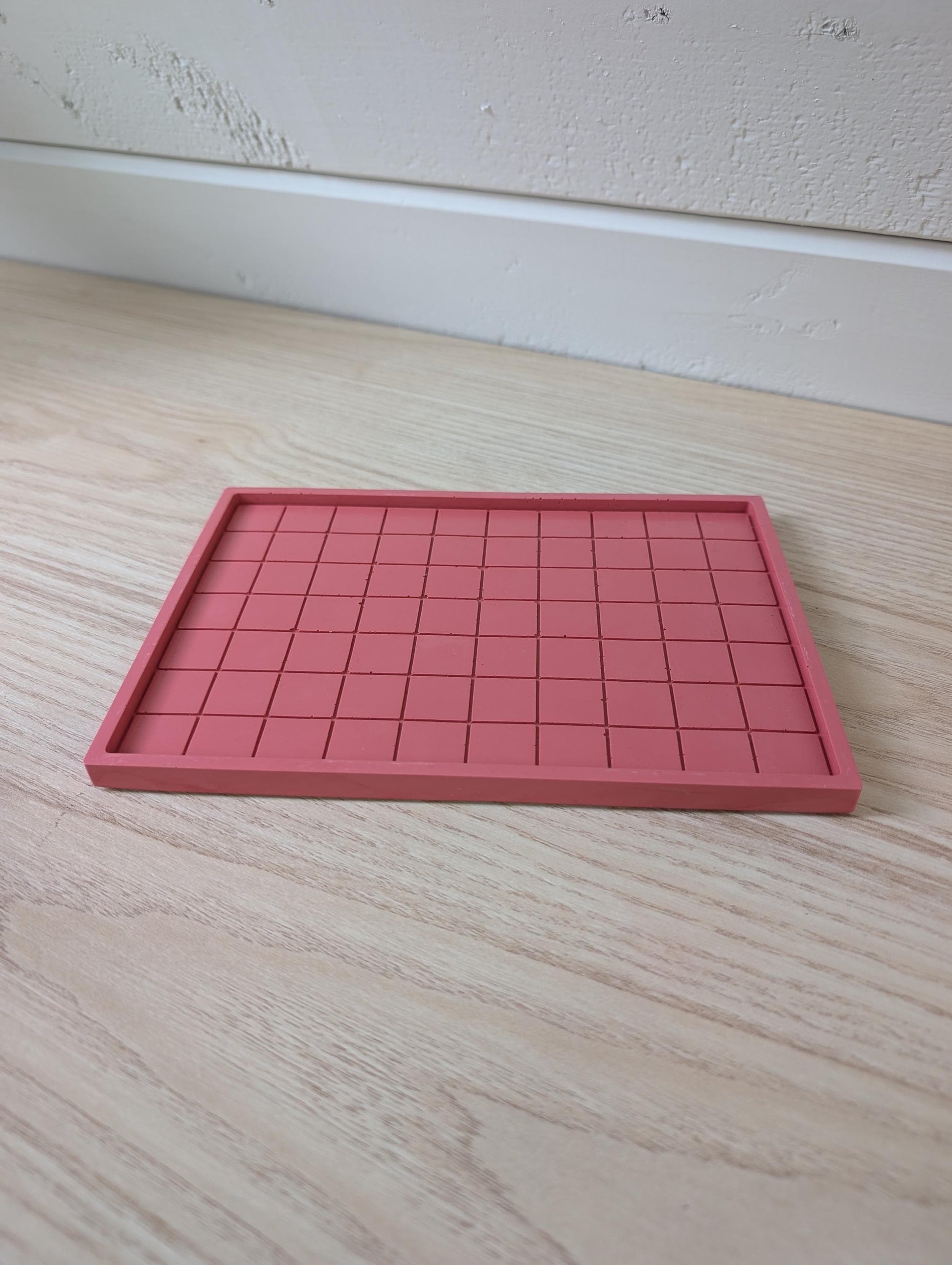 Raspberry Pink Checkerboard Decorative Tray