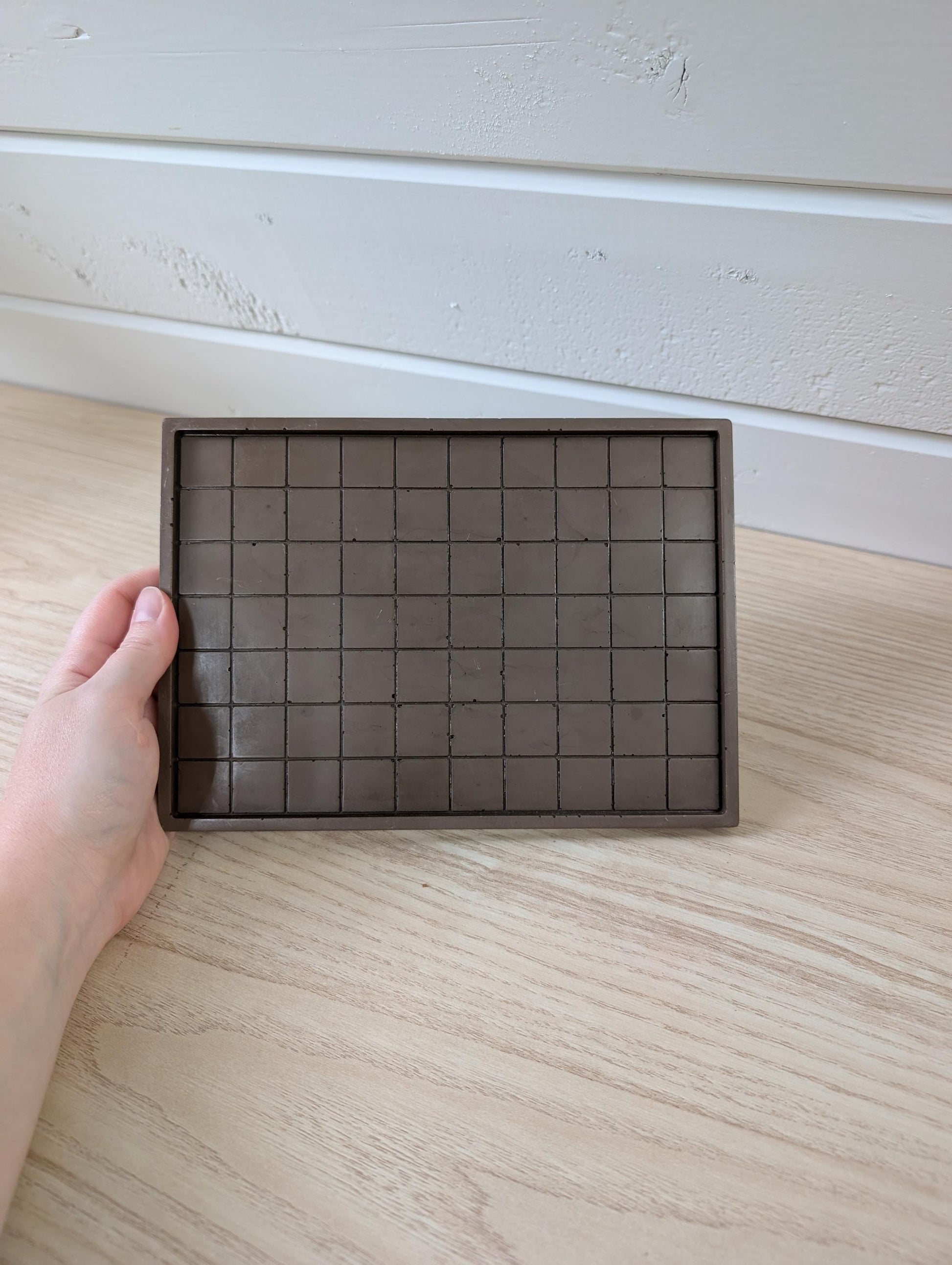 Chocolate Brown Checkerboard Decorative Tray
