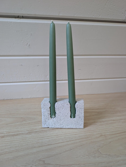 Modern Concrete Exposed Edge Candlestick Holder