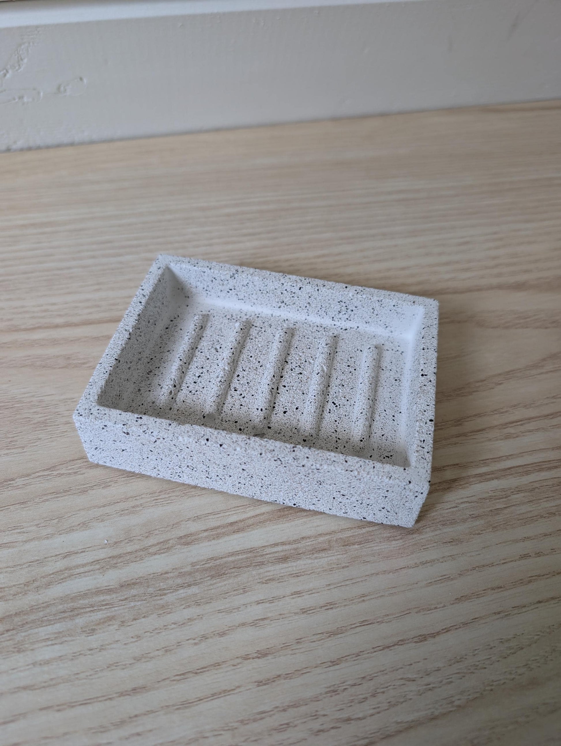 Modern White Stone Concrete Soap Dish
