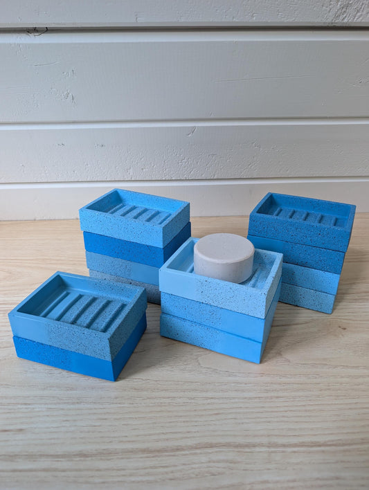 Modern Blue Stone Concrete Soap Dish
