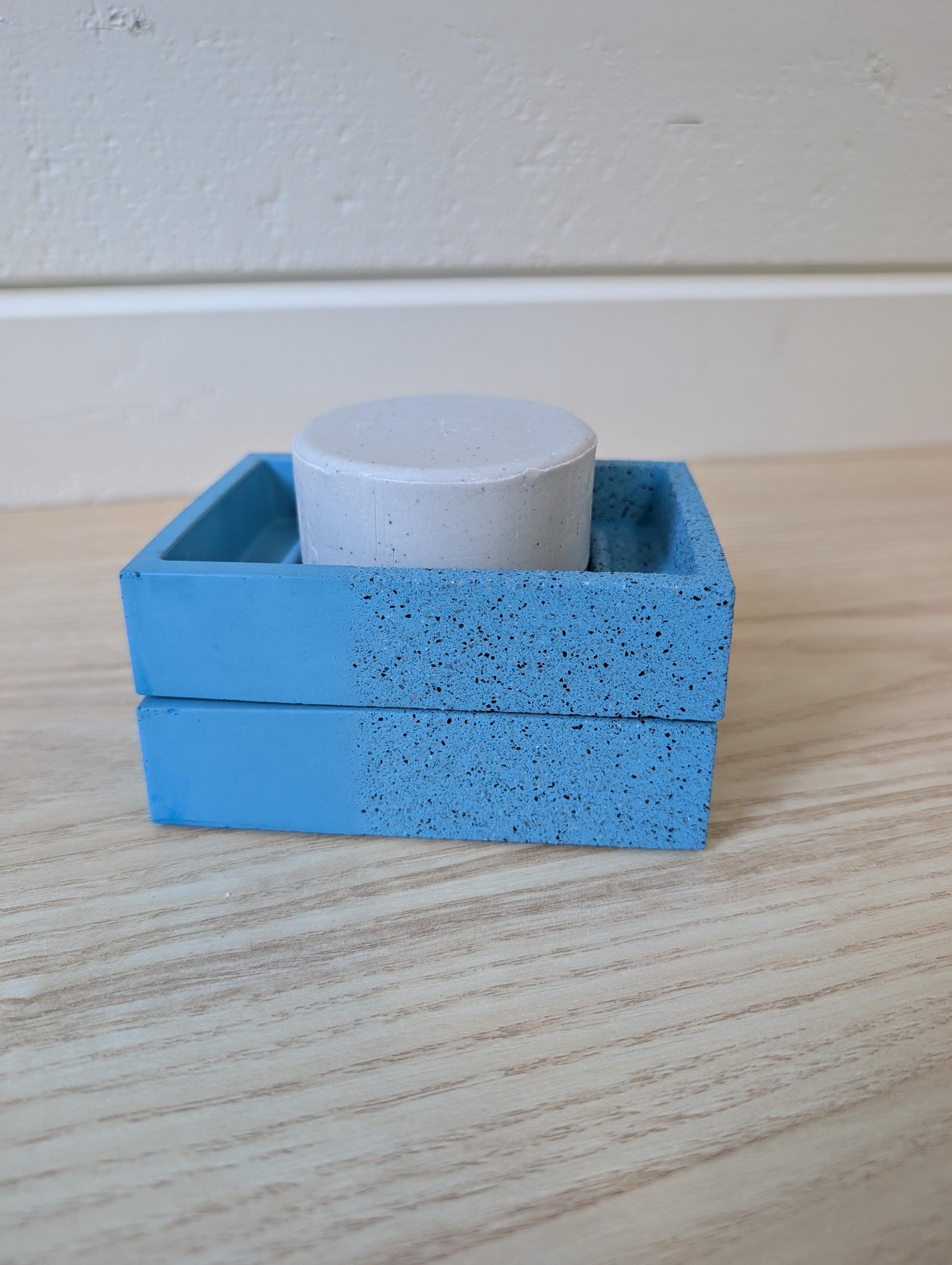 Modern Blue Stone Concrete Soap Dish