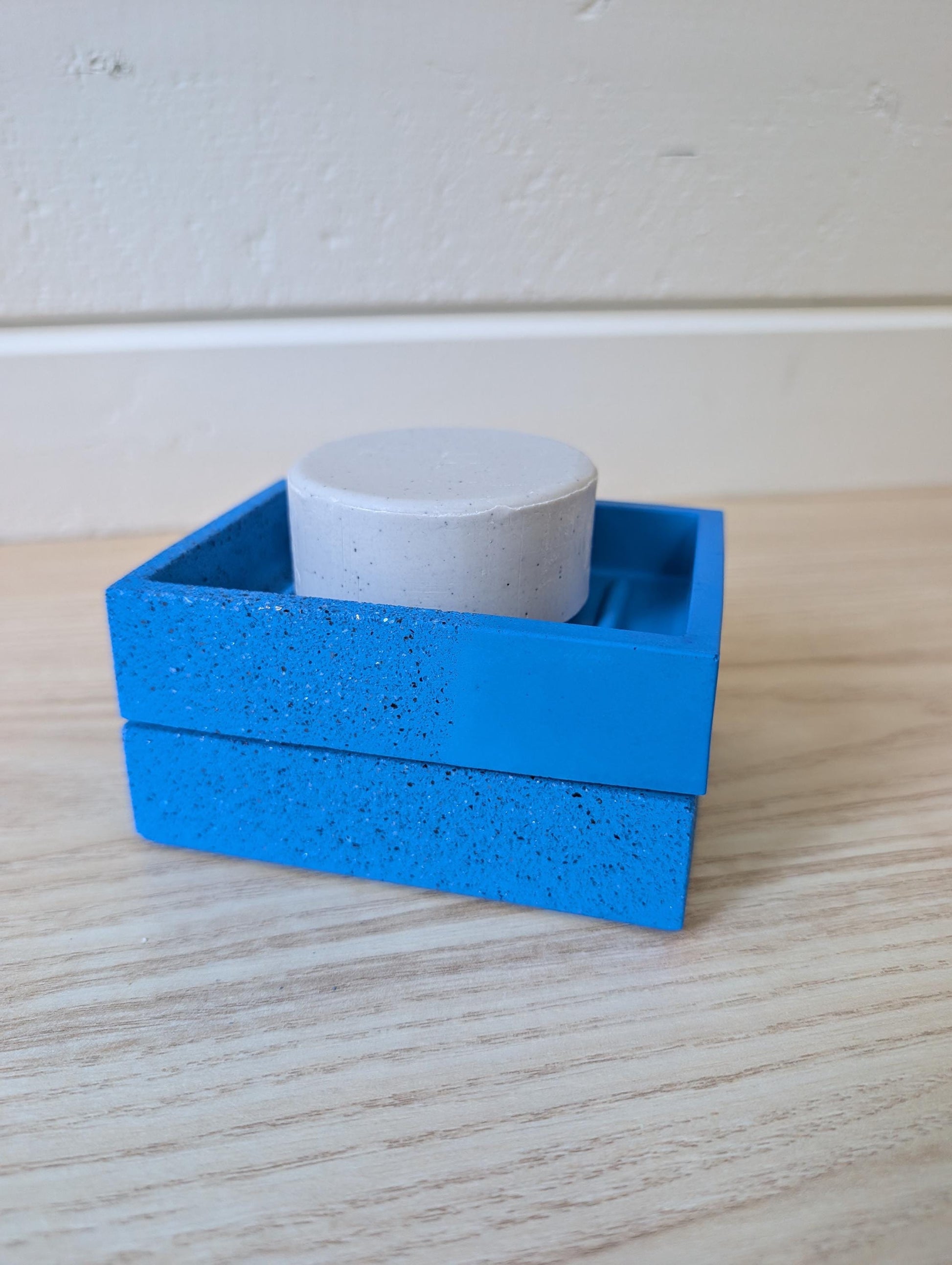Modern Blue Stone Concrete Soap Dish