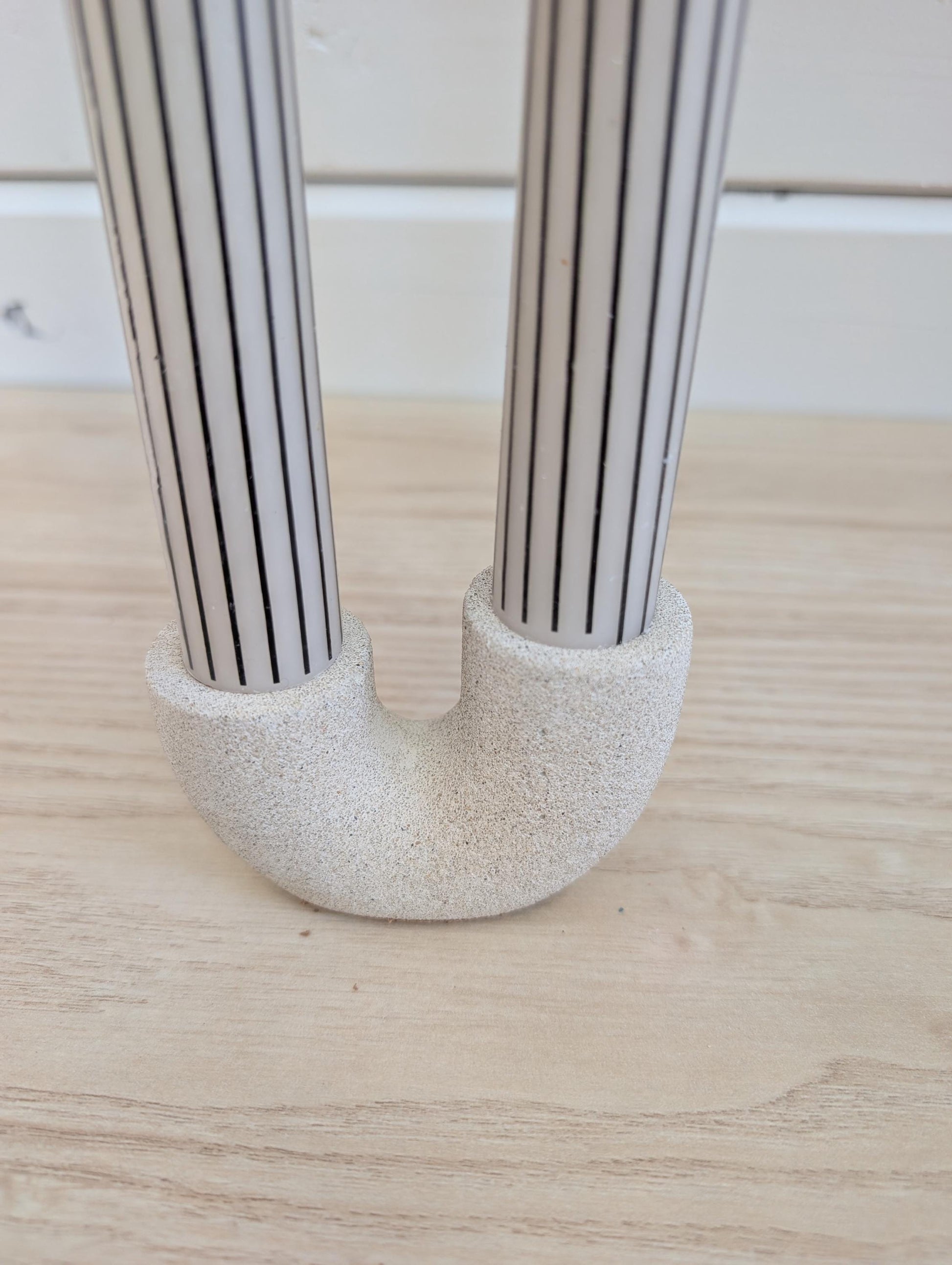 Concrete Double Taper Candle Holder
