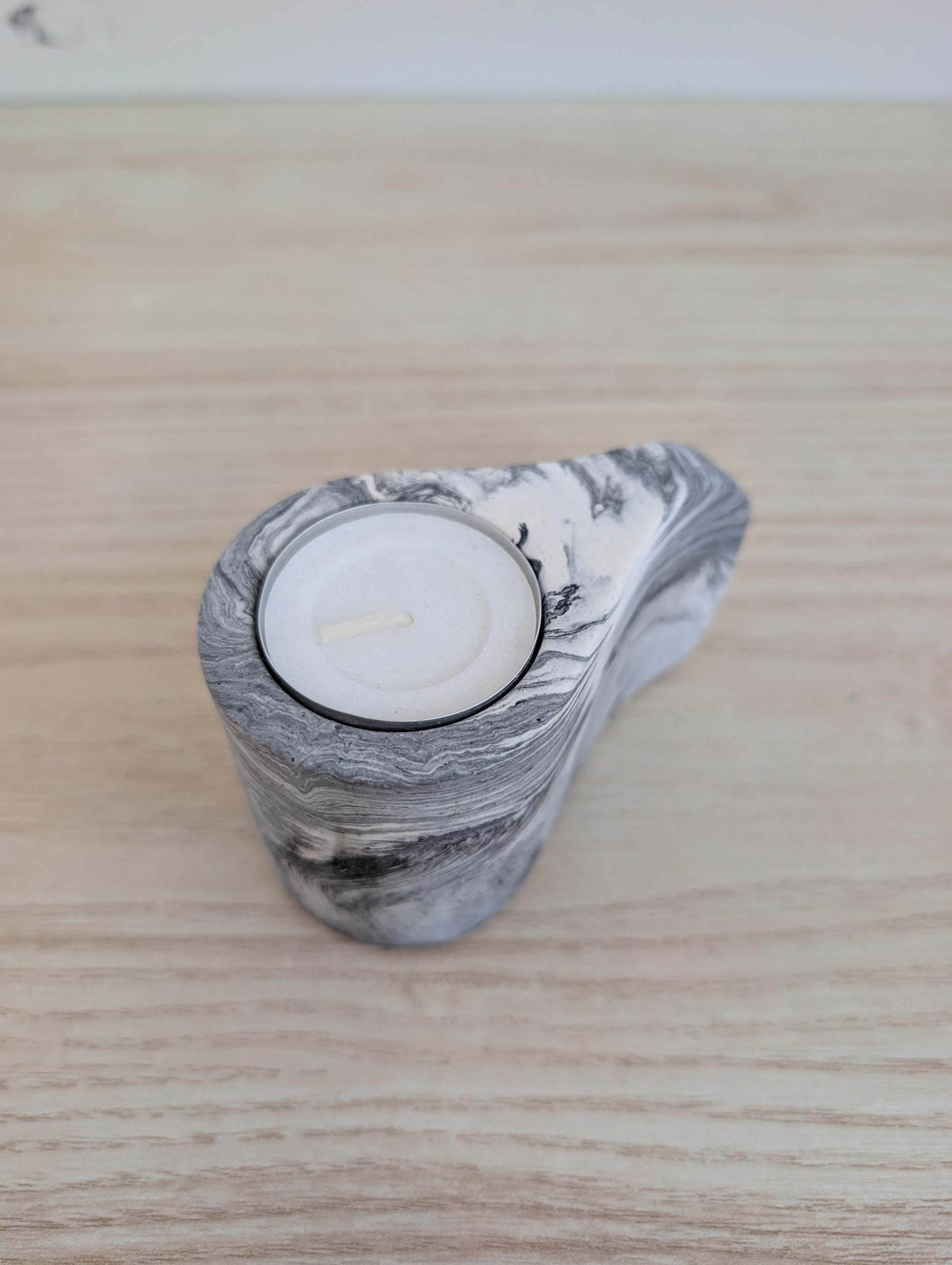Marbled Modern Candle Holder