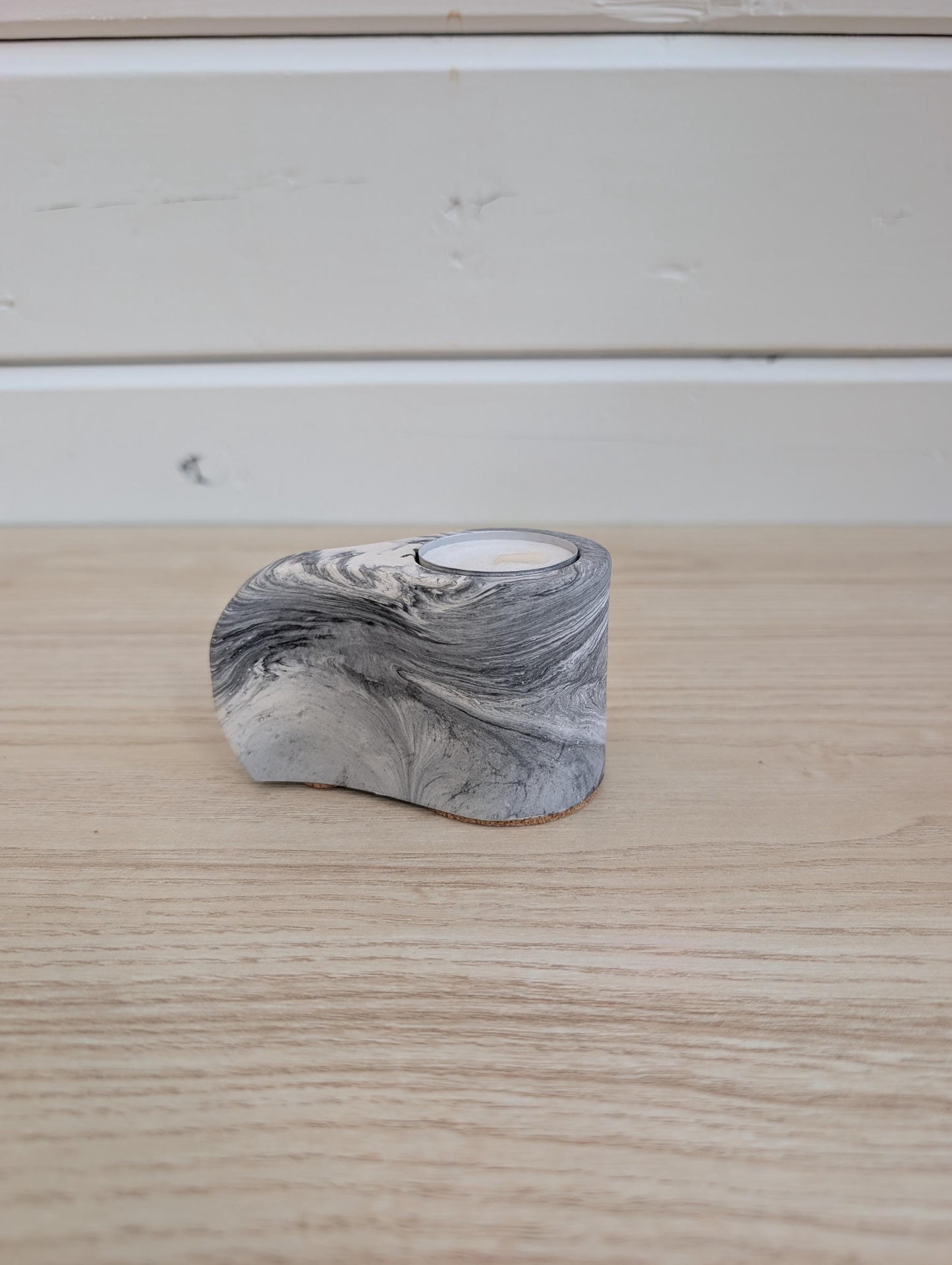 Marbled Modern Candle Holder
