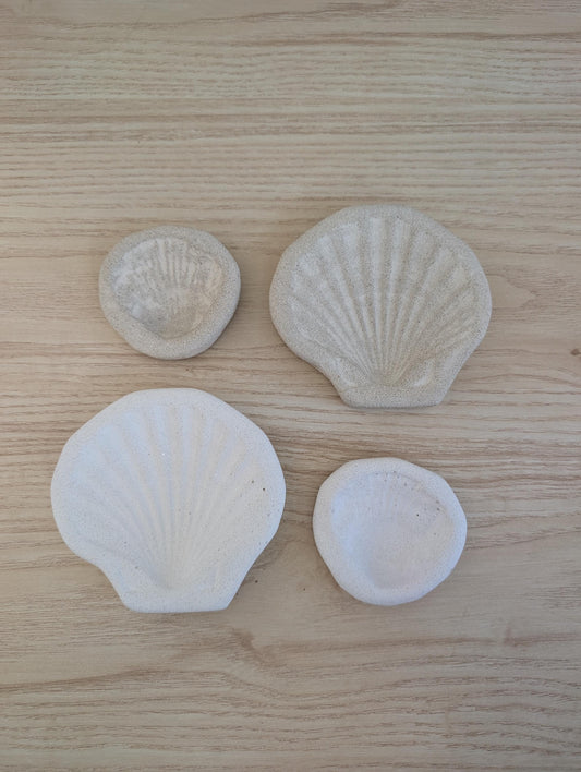Concrete Scallop Shell Jewelry Dish