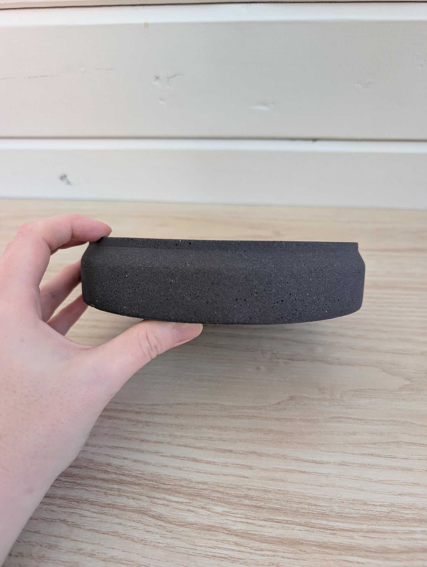 Minimalist Black Concrete Catchall Dish