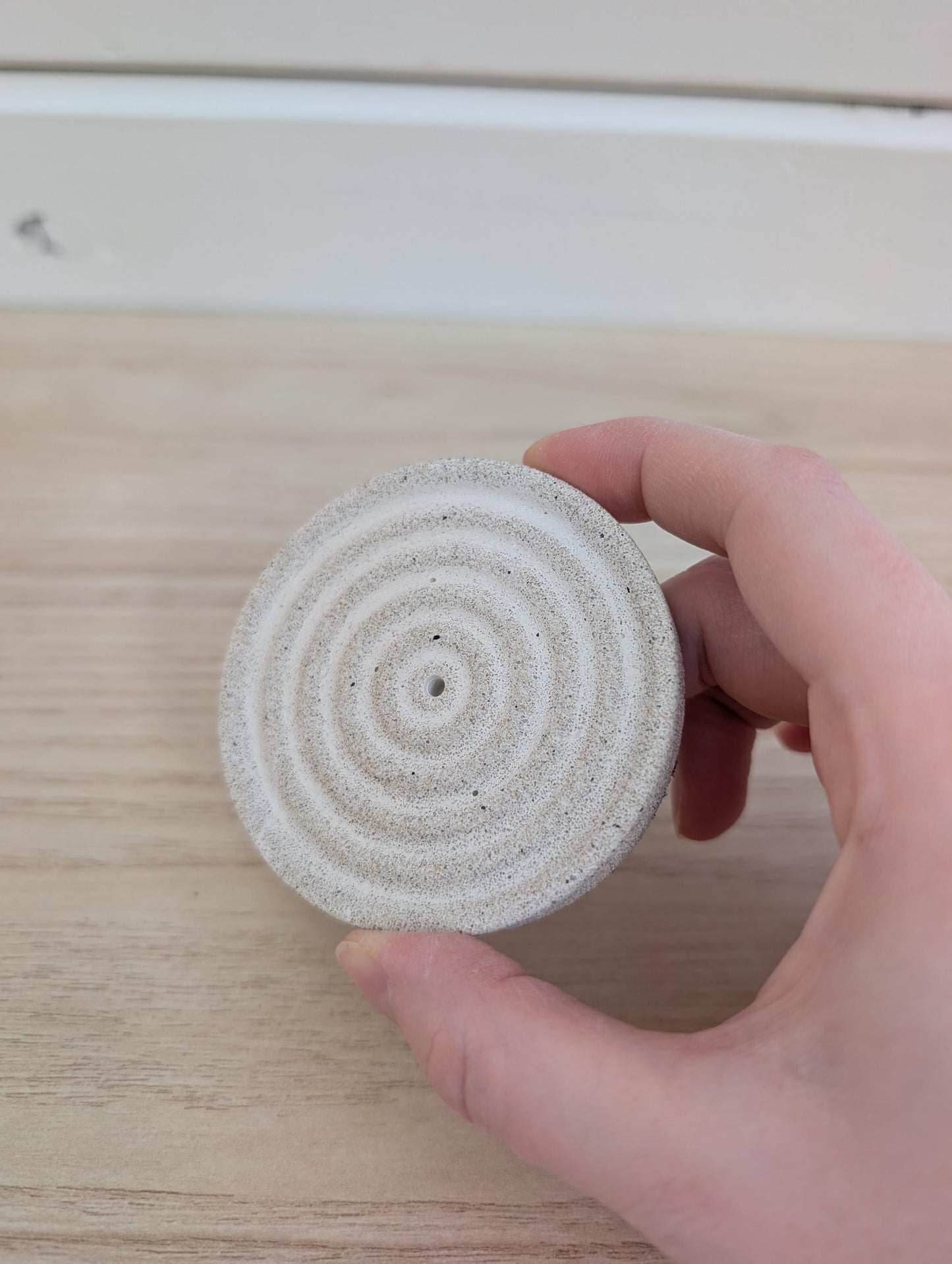 Concrete Round Incense Holder