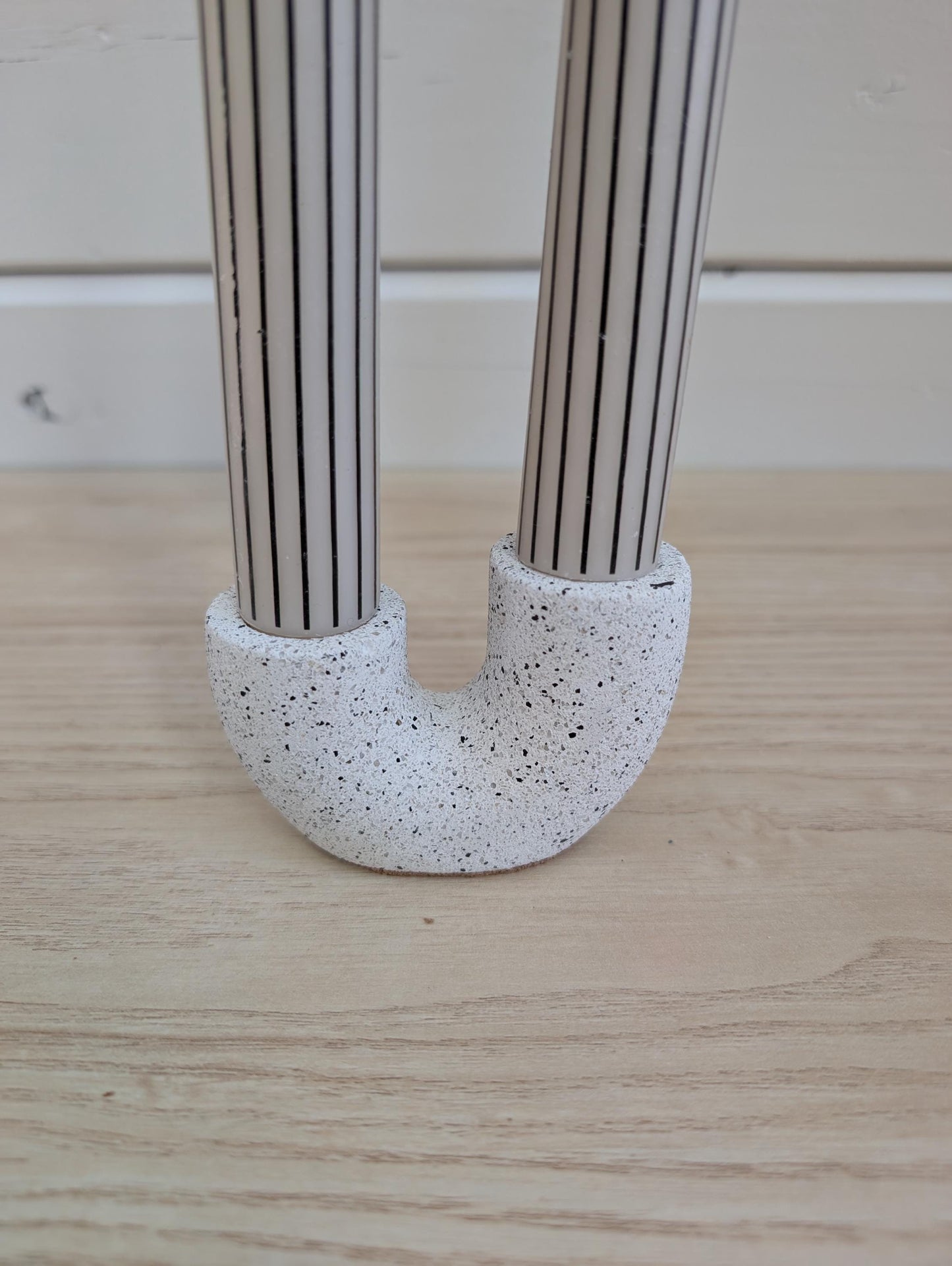 Concrete Double Taper Candle Holder