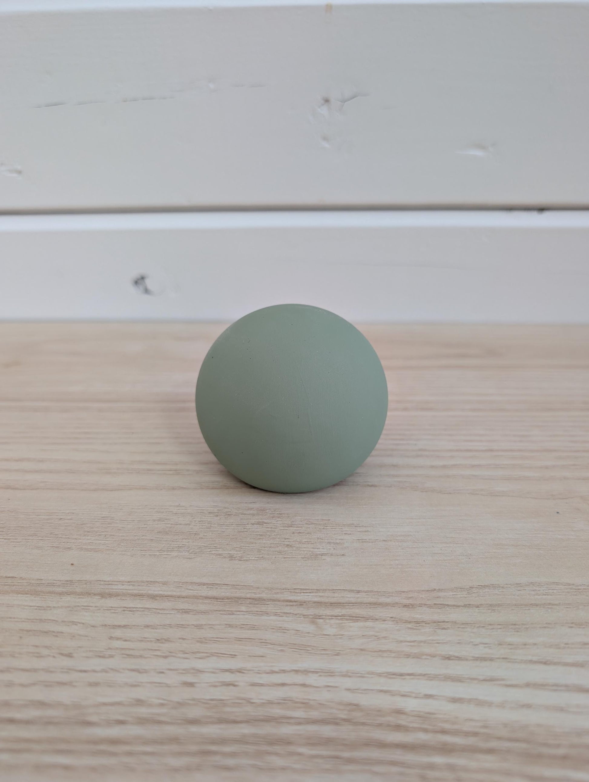 Sage Green Concrete Sphere Bookend