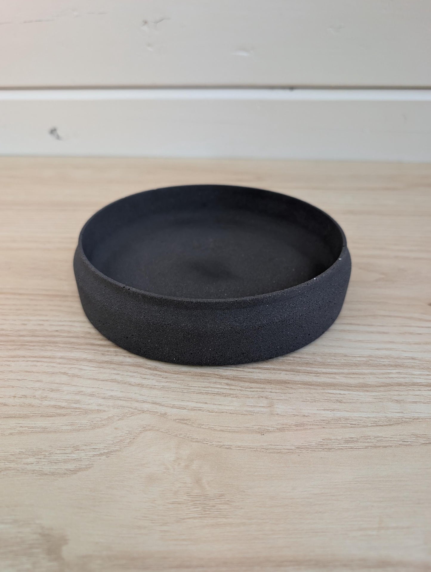 Minimalist Black Concrete Catchall Dish