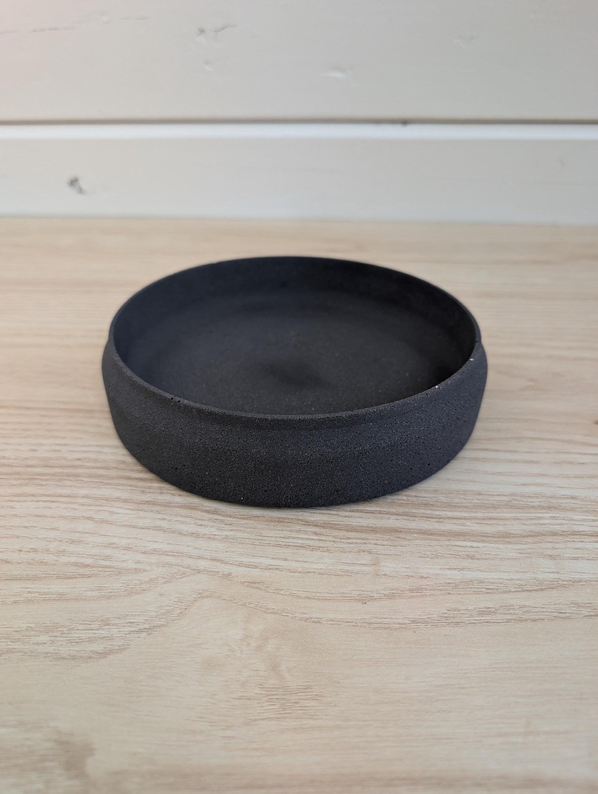Minimalist Black Concrete Catchall Dish