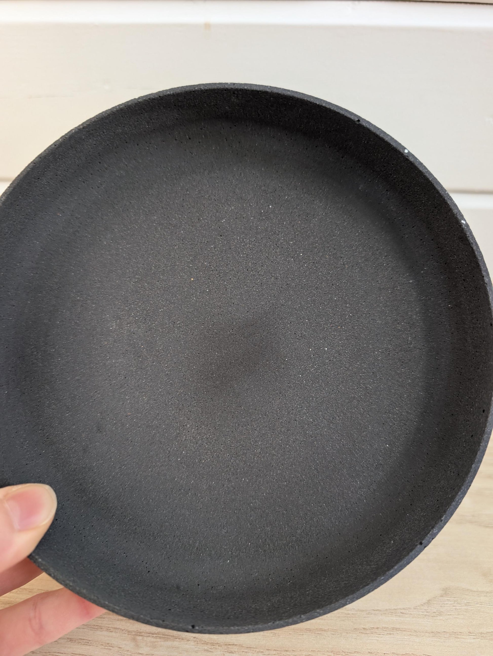 Minimalist Black Concrete Catchall Dish