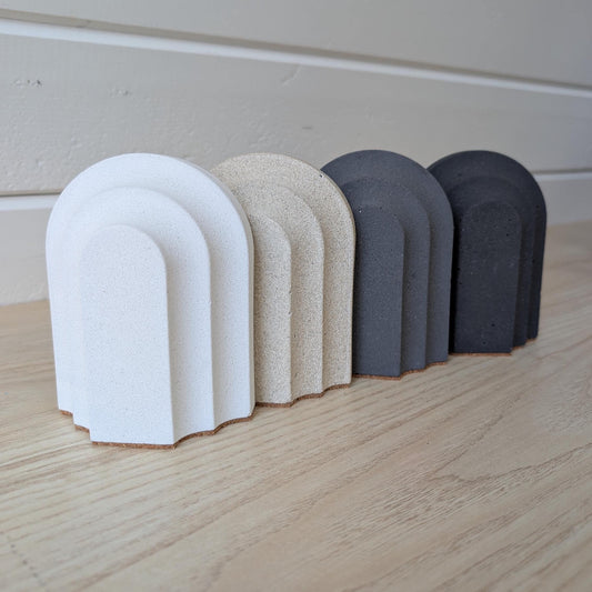 Concrete Arched Bookends