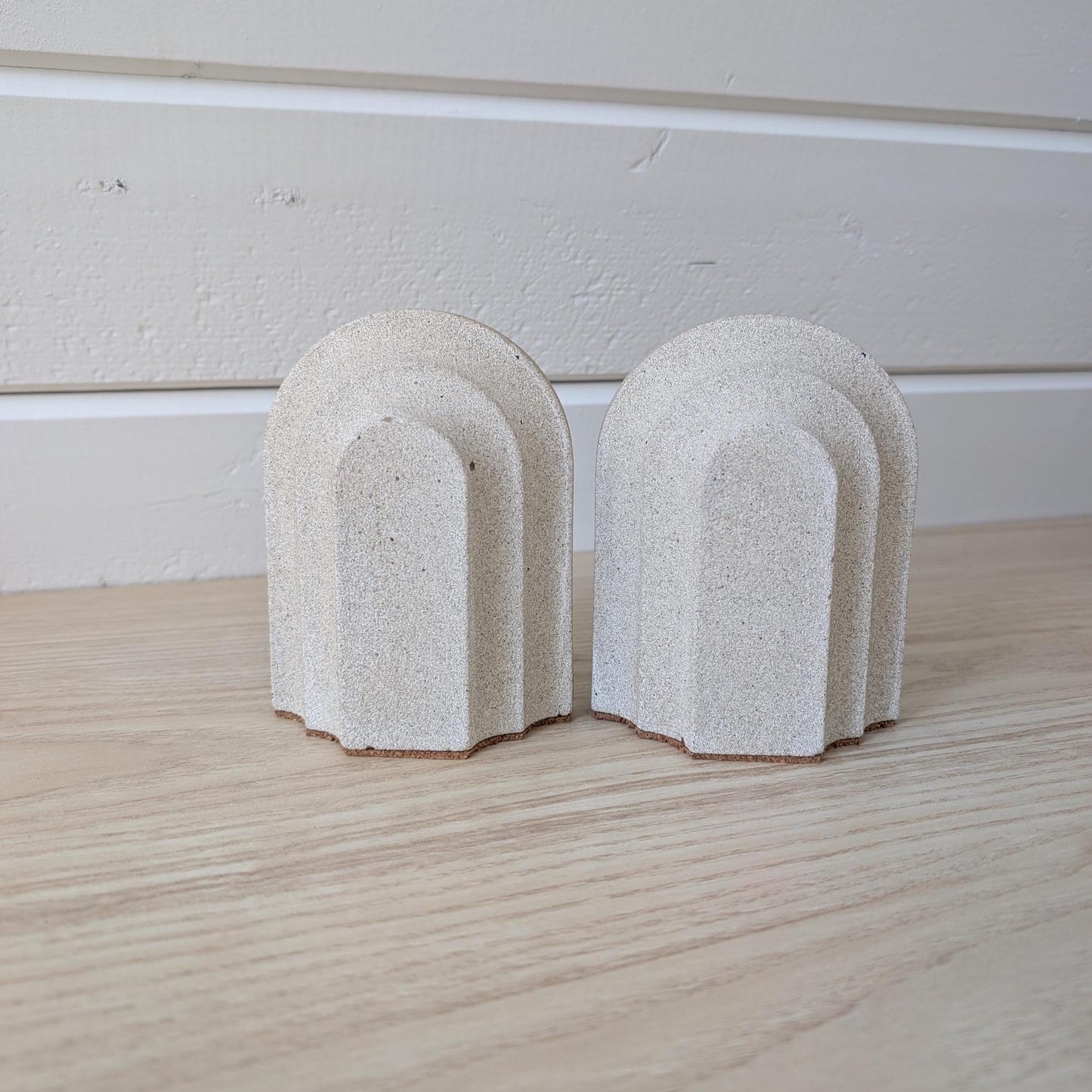 Concrete Arched Bookends