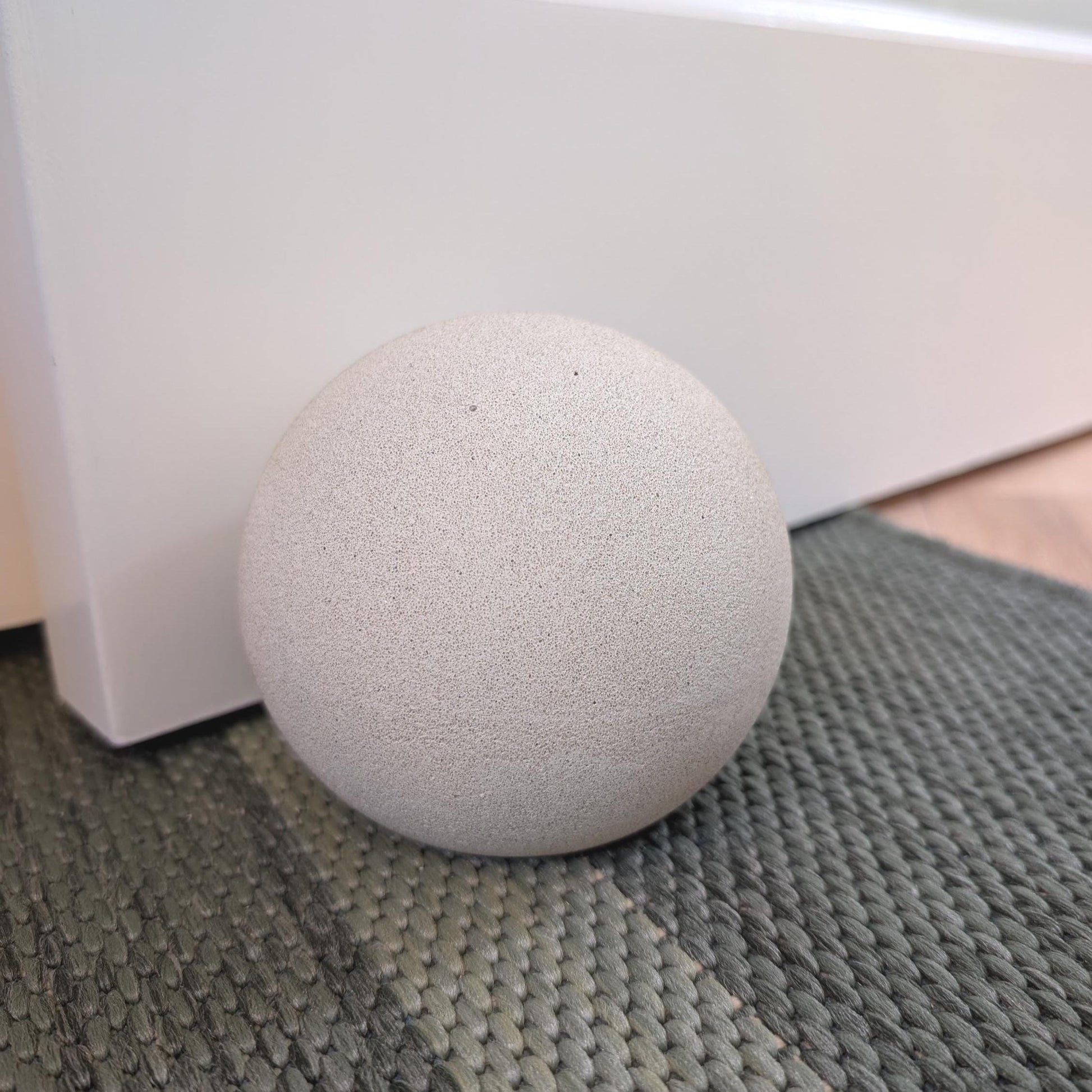 Minimalist Concrete Sphere Doorstop, Modern Scandi Home Decor, Stone Doorstopper