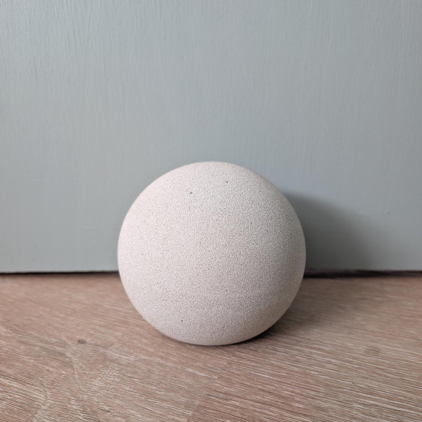 Minimalist Concrete Sphere Doorstop, Modern Scandi Home Decor, Stone Doorstopper