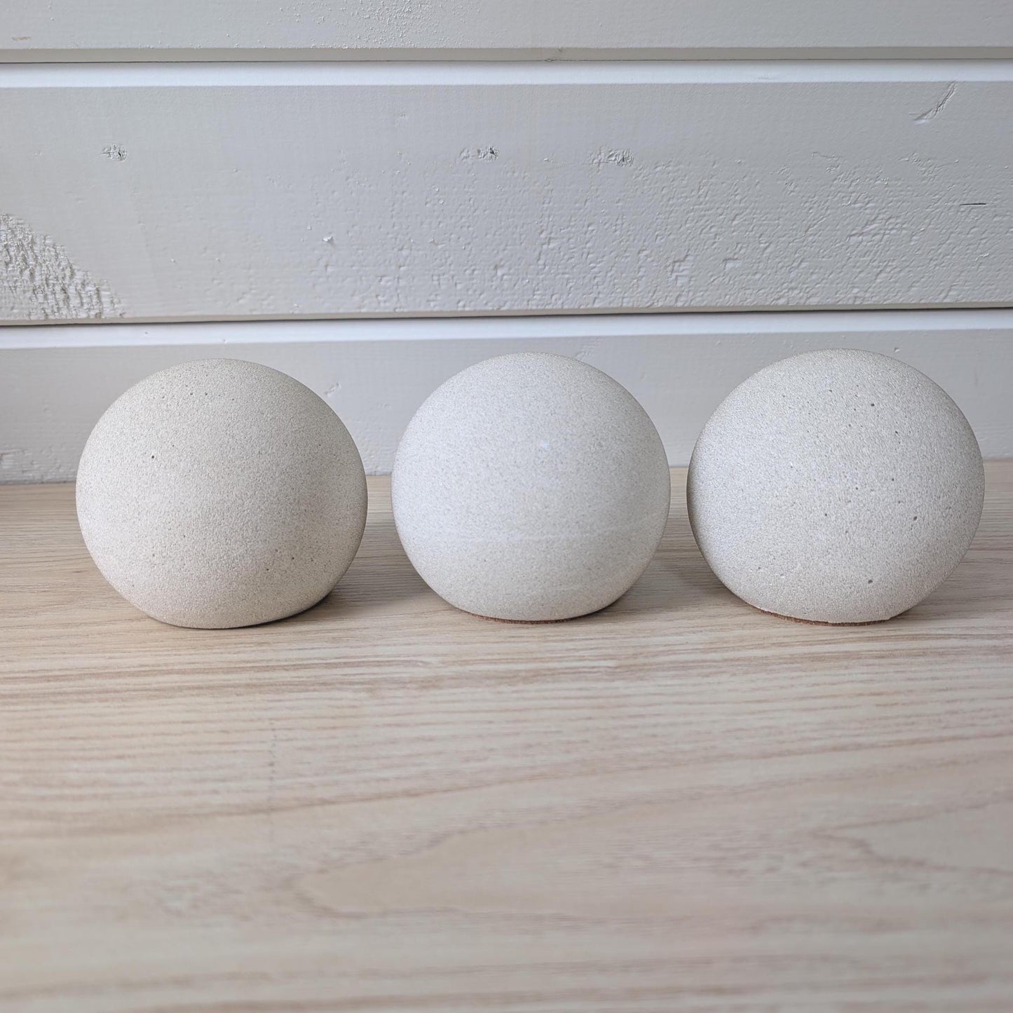 Minimalist Concrete Sphere Doorstop, Modern Scandi Home Decor, Stone Doorstopper