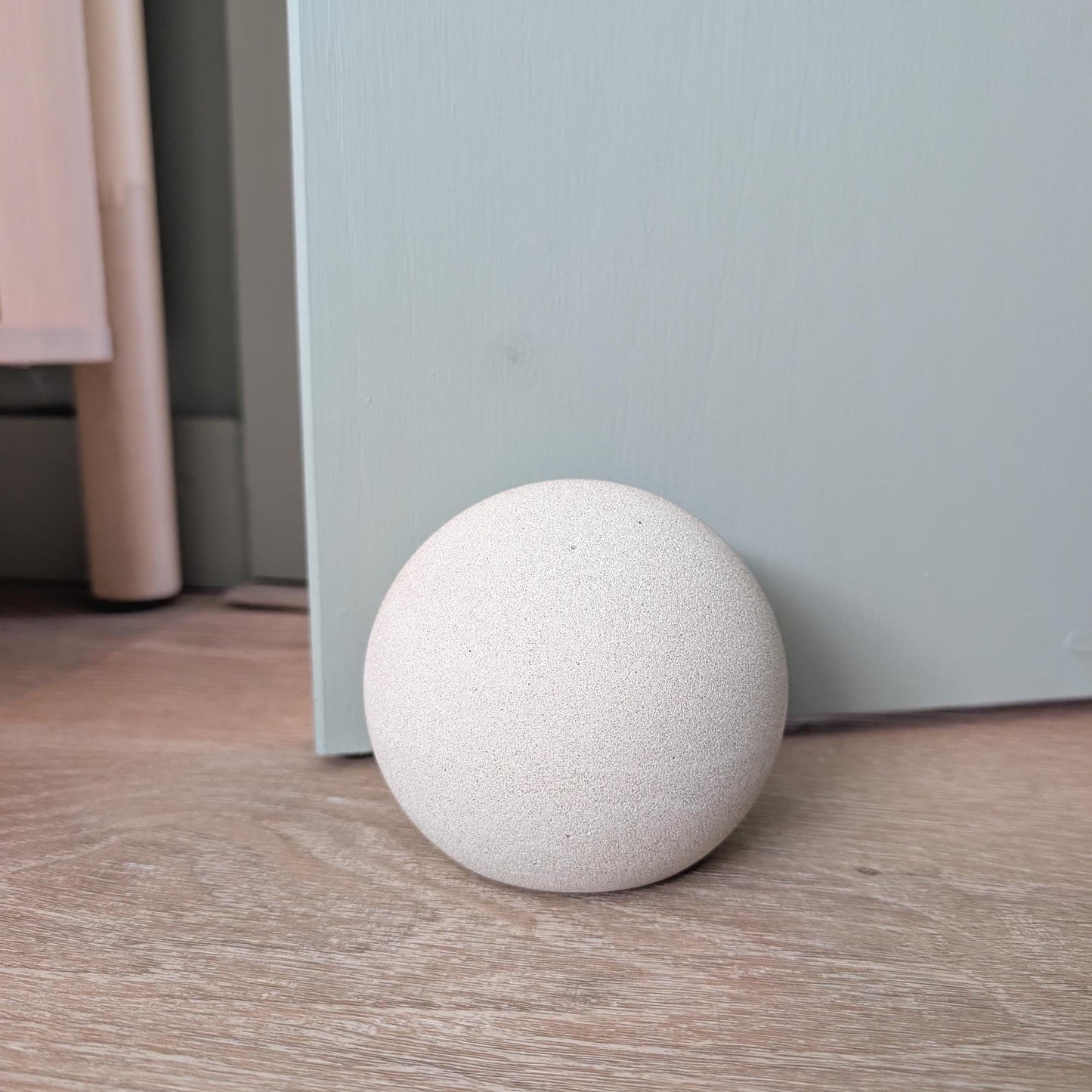 Minimalist Concrete Sphere Doorstop, Modern Scandi Home Decor, Stone Doorstopper