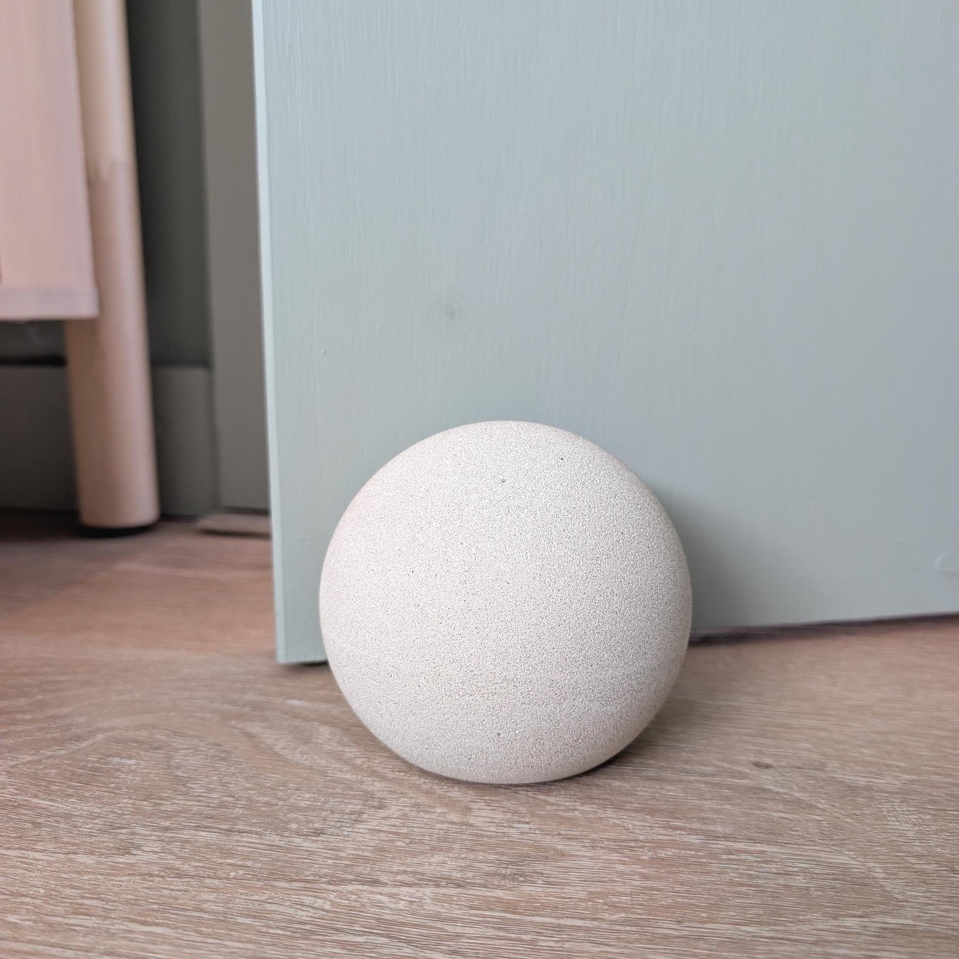Minimalist Concrete Sphere Doorstop, Modern Scandi Home Decor, Stone Doorstopper