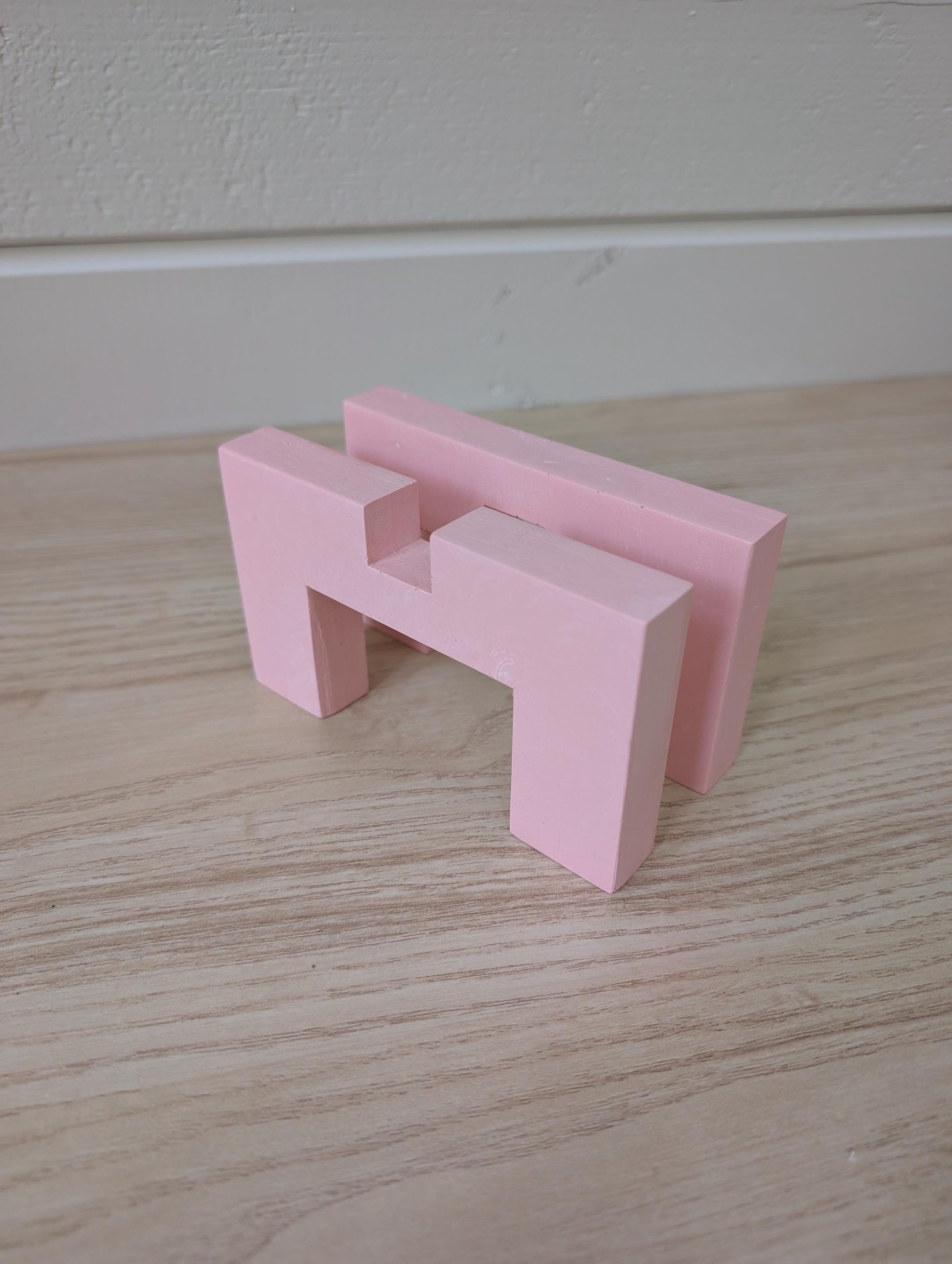 Pink Plant Stand, Pastel Pink Plant Riser, Indoor Pedestal