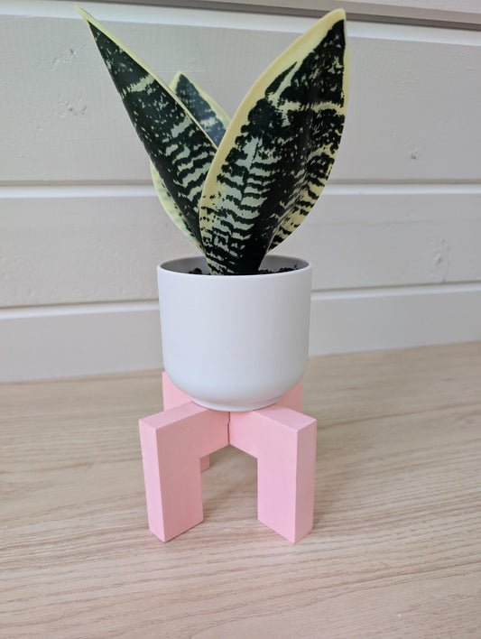 Pink Plant Stand, Pastel Pink Plant Riser, Indoor Pedestal