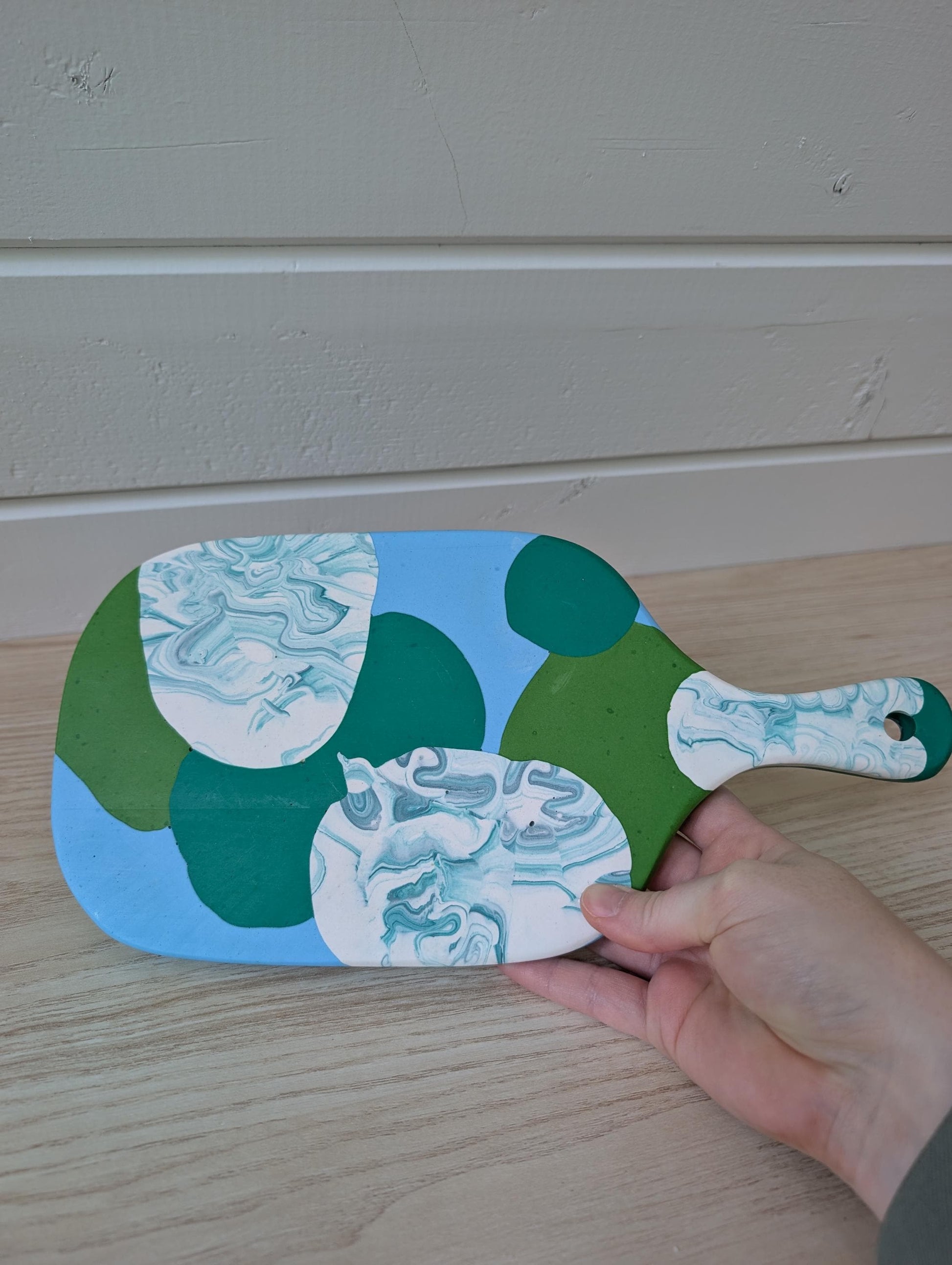 Colorful Marbled Tray, Decorative Candle Tray