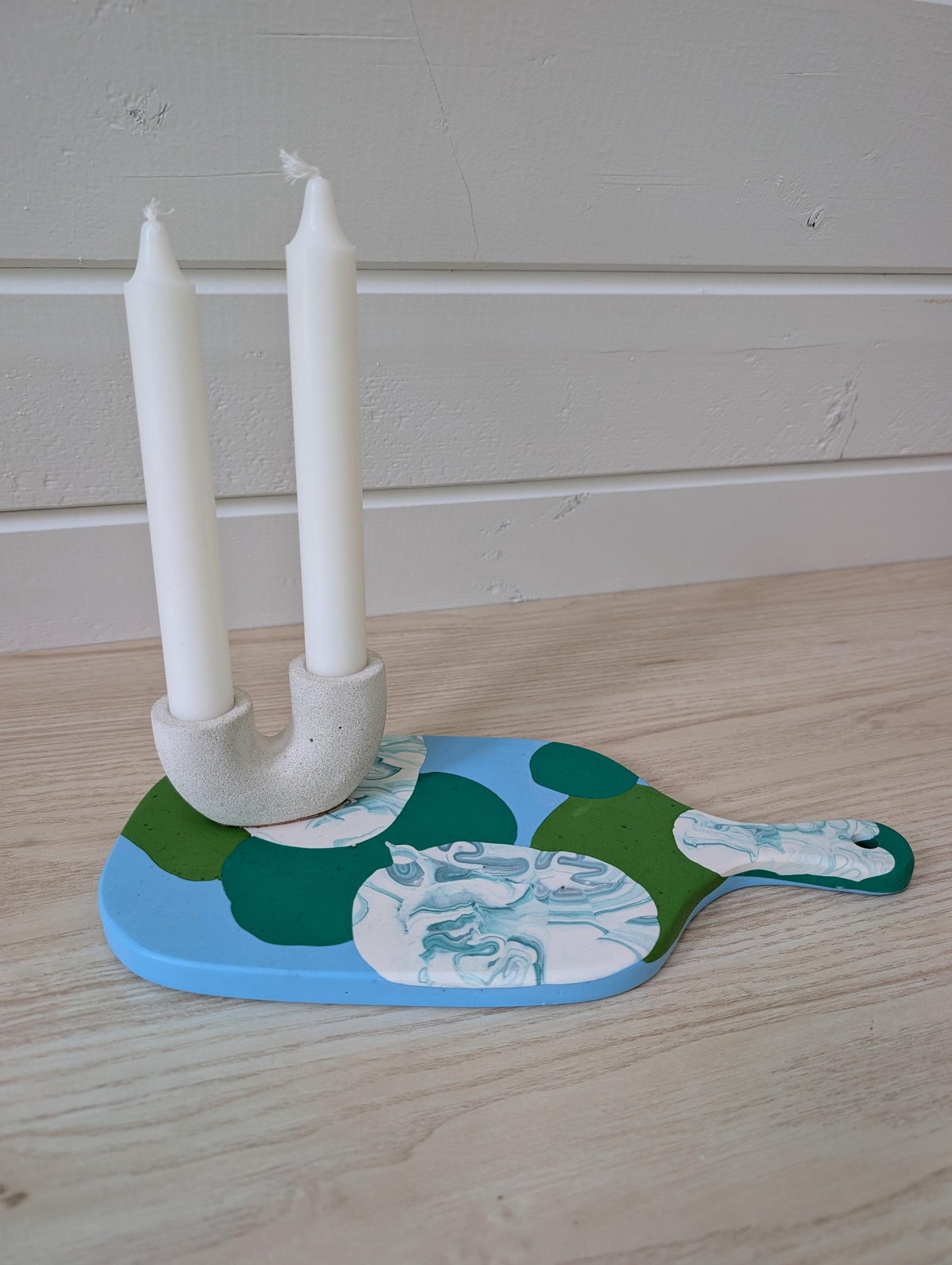 Colorful Marbled Tray, Decorative Candle Tray