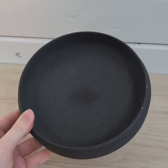 Minimalist Black Concrete Catchall Dish