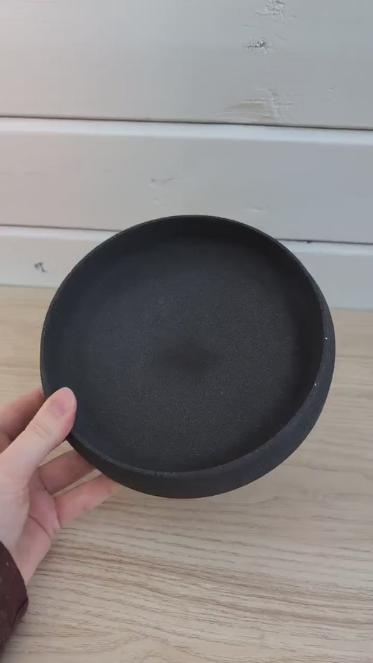 Minimalist Black Concrete Catchall Dish