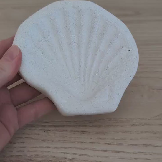 Concrete Scallop Shell Jewelry Dish