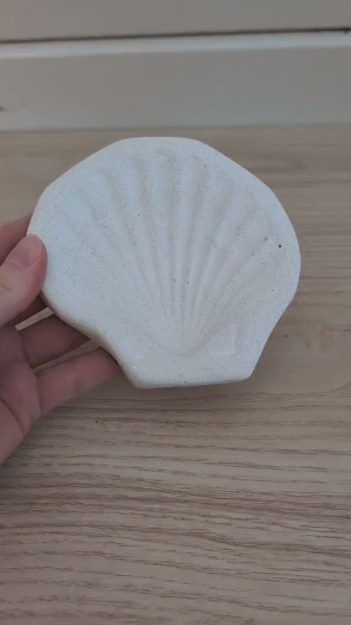 Concrete Scallop Shell Jewelry Dish