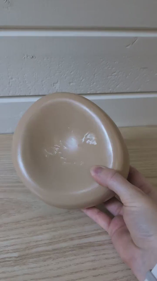 Tan Marbled Aesthetic Jewelry Dish