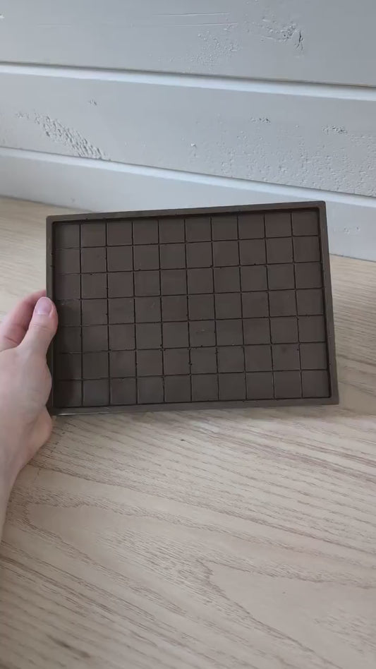 Chocolate Brown Checkerboard Decorative Tray