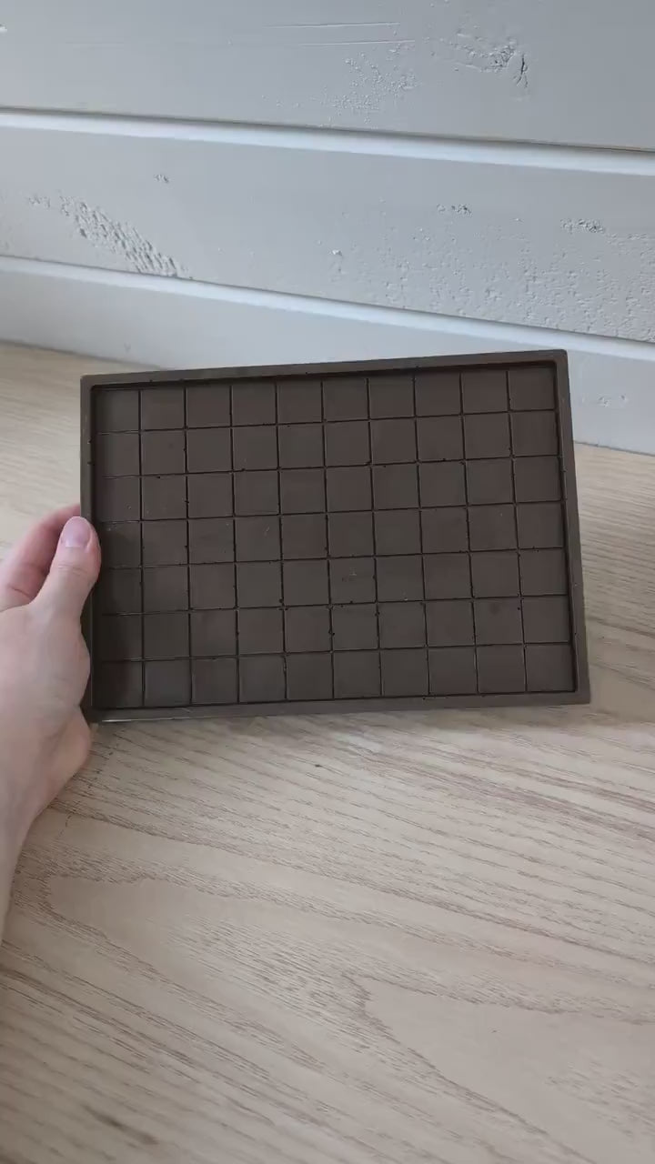Chocolate Brown Checkerboard Decorative Tray