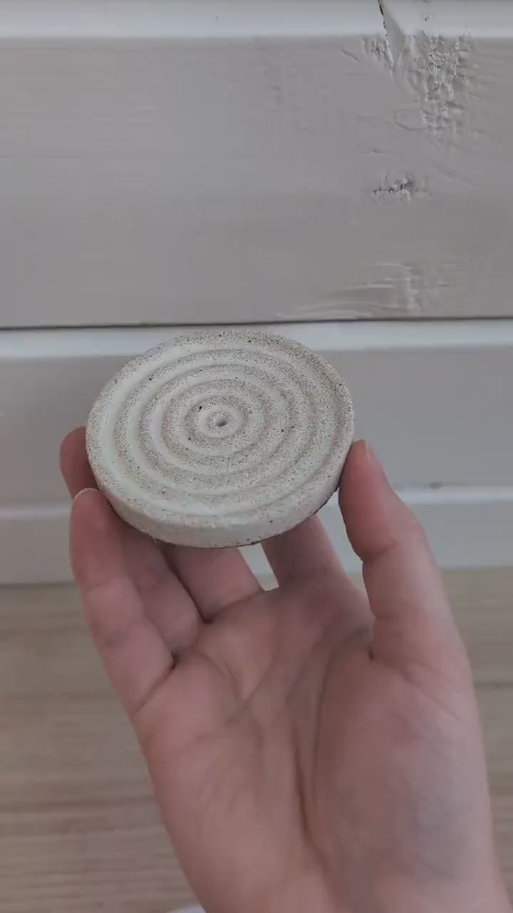 Concrete Round Incense Holder