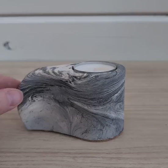 Marbled Modern Candle Holder