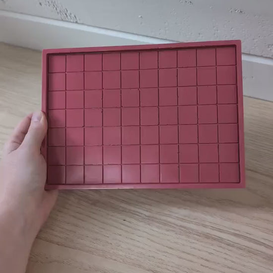 Raspberry Pink Checkerboard Decorative Tray