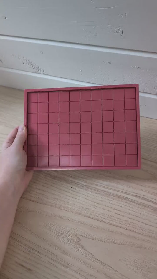 Raspberry Pink Checkerboard Decorative Tray