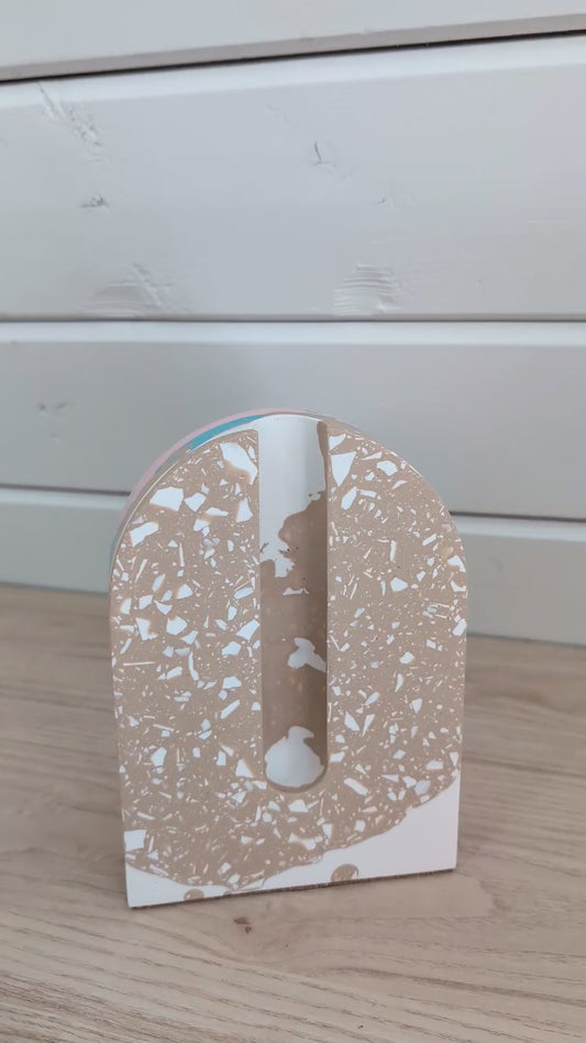 Neutral Terrazzo Plant Propagation Bookend