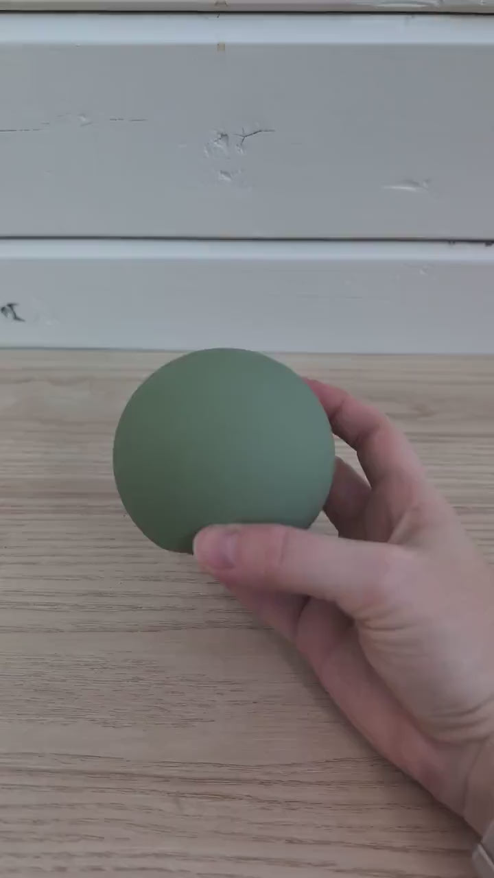 Sage Green Concrete Sphere Bookend