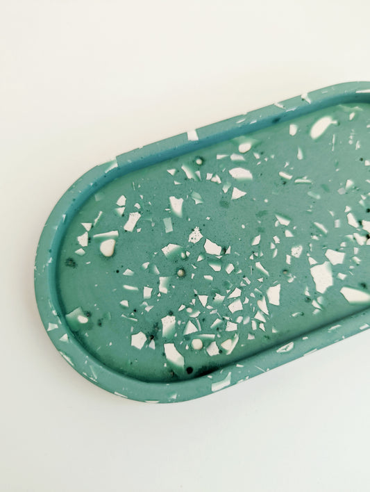 Sage Green & White Terrazzo Small Tray