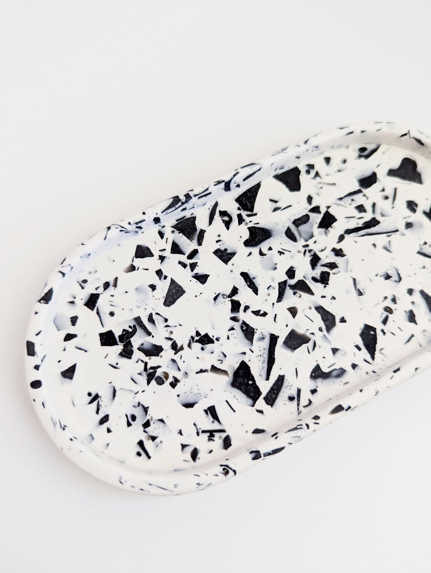 Black & White Terrazzo Small Tray