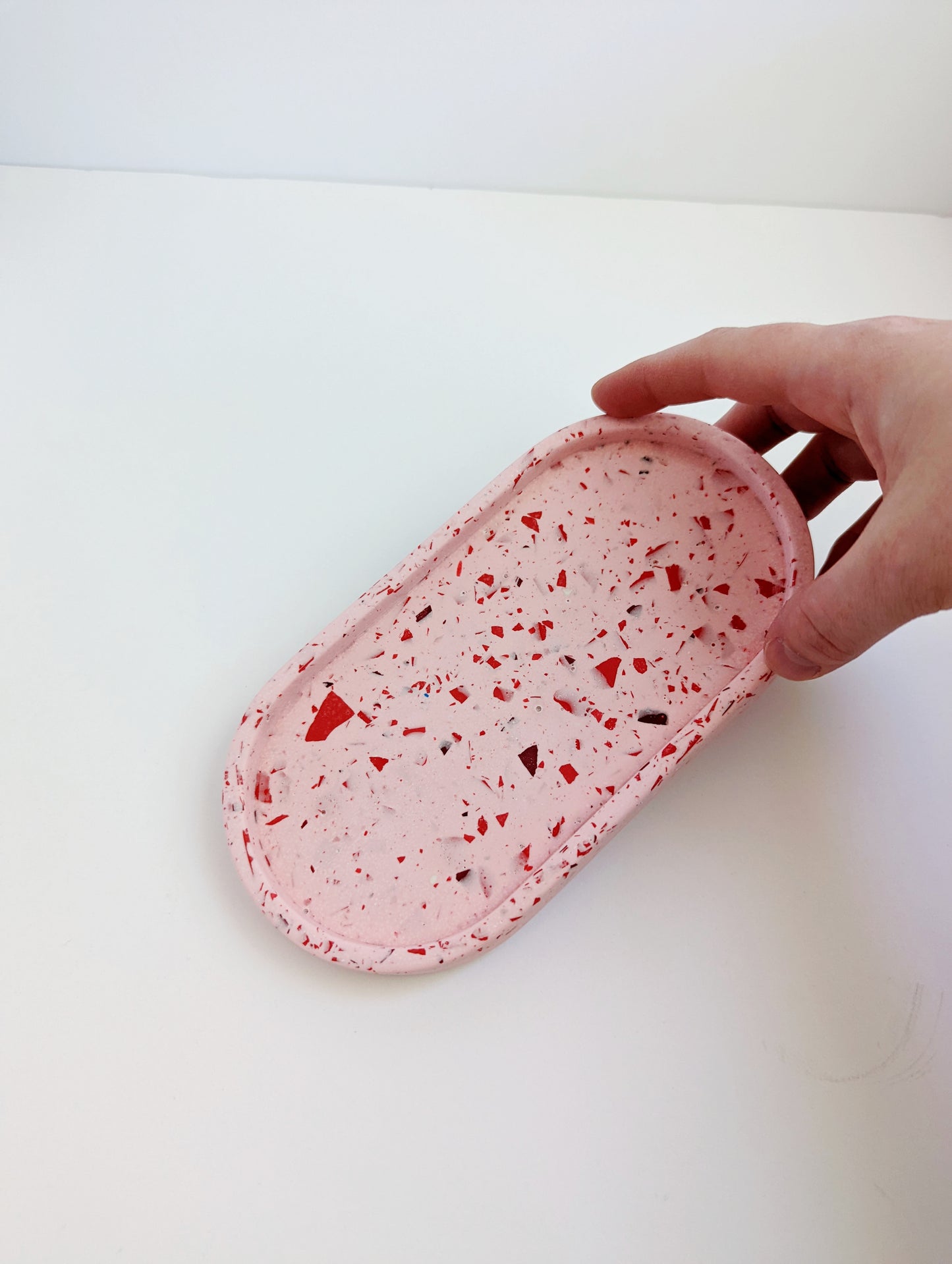 Pink & Red Terrazzo Small Tray