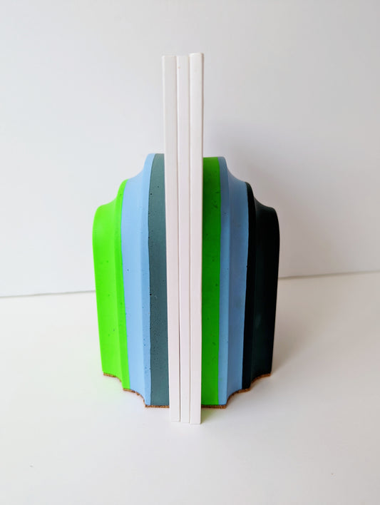 Neon Green Layered Arch Bookends (Set of 2)