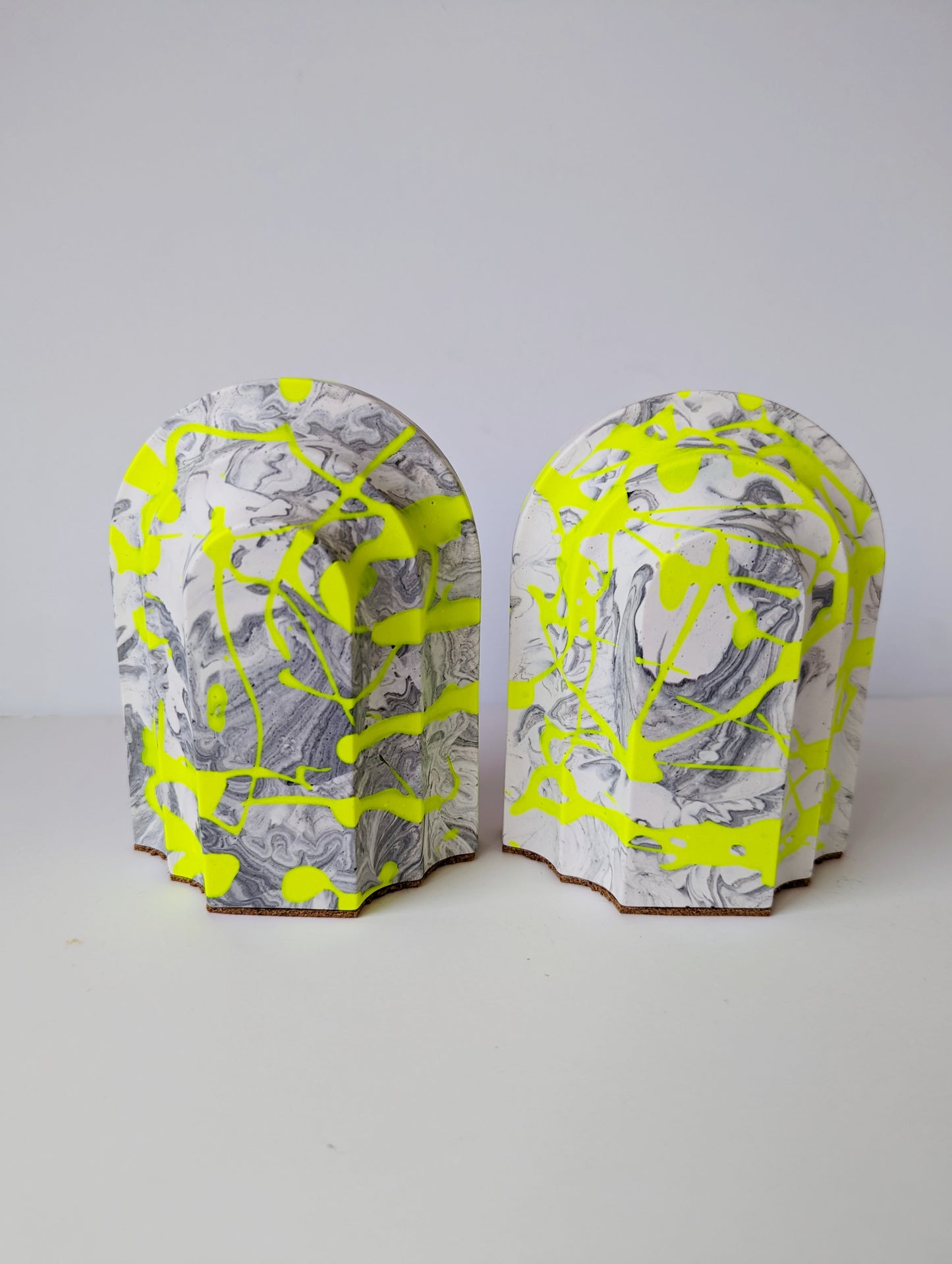 Neon Splatter Arch Bookend